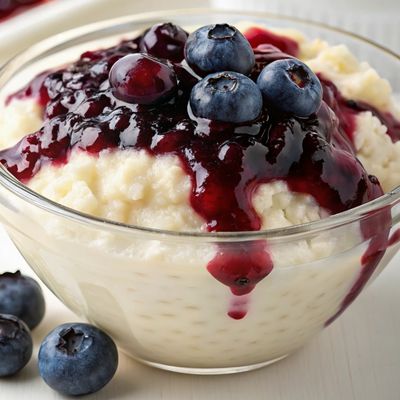 Blueberry rice pudding