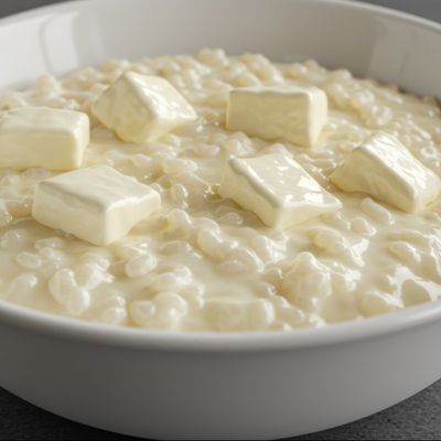baladi qeshta pieces Rice pudding