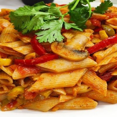 Pasta with mushrooms casserole