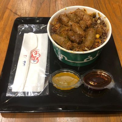 Koshary with sausage