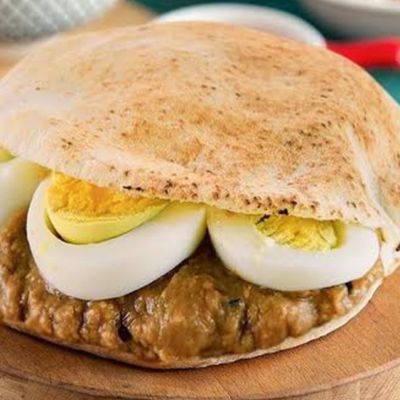 Foul Sandwich With Boiled Eggs