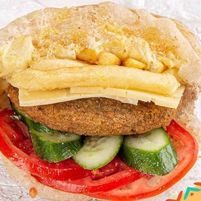 Taamia With Omelette Eggs Sandwich