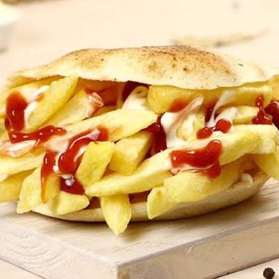 Ketchup and Mayonnaise Potato Sandwich