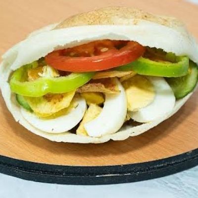 Boiled Egg Fries Sandwich
