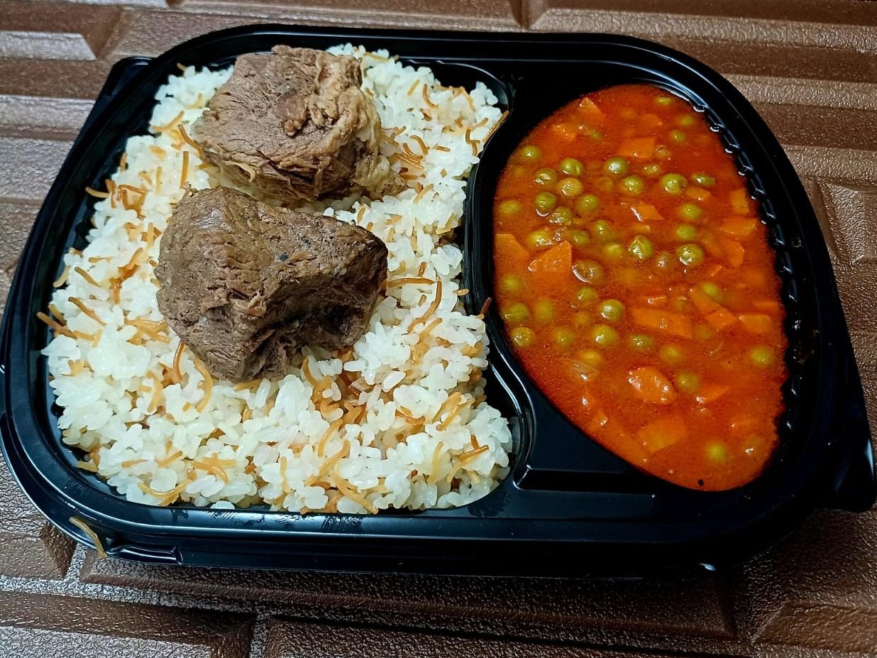 Rice With Any Kind Of Vegetables And Meat