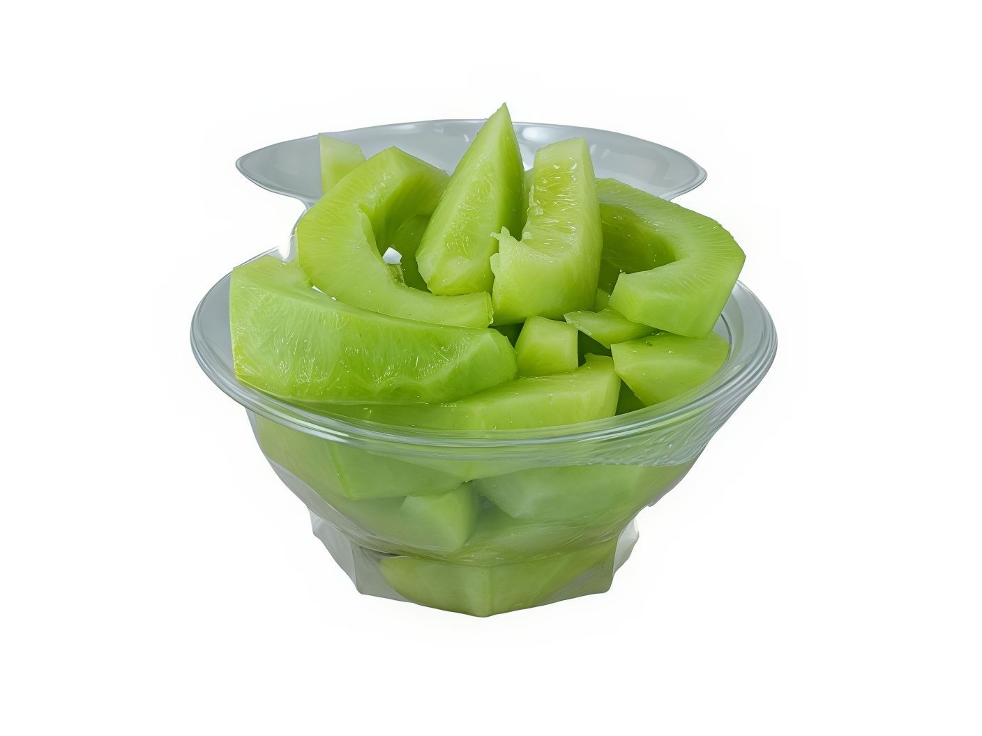 A Plate Of Medium-Sized Sliced ​​cantaloupe