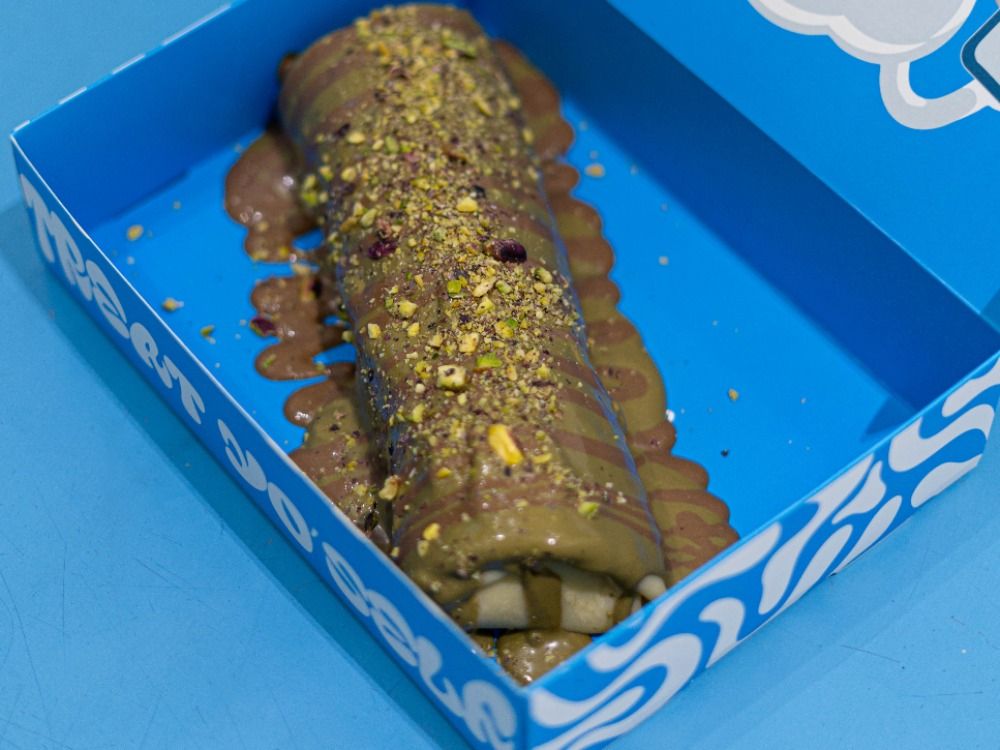 Pistachio ice crepe