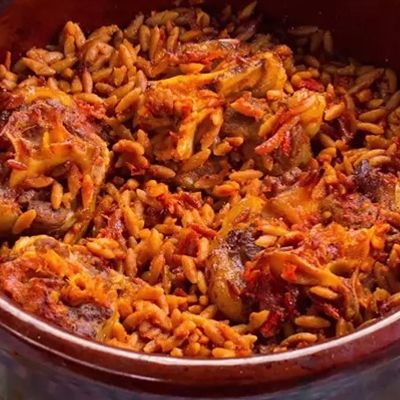 Orzo Casserole With Meat