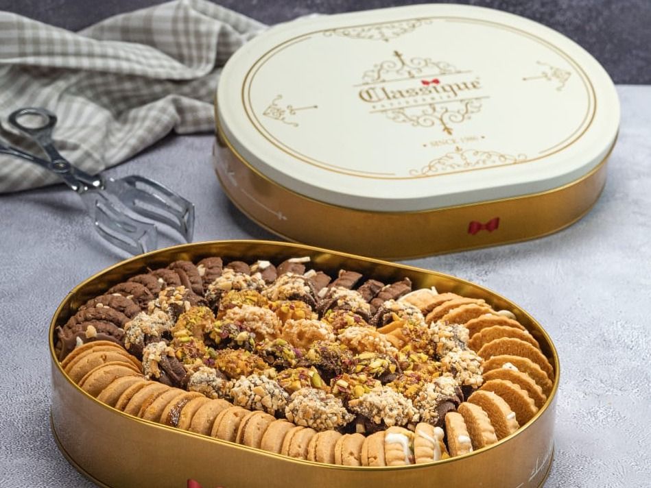 Petit Fours And Sable Large Metal Box