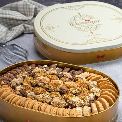 Petit Fours And Sable Large Metal Box