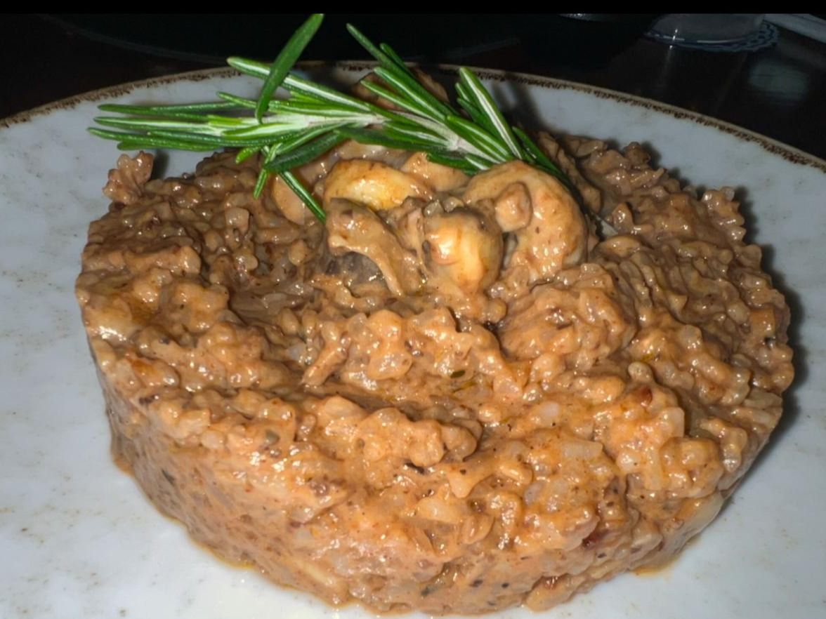Vegan Truffle Mushroom Risotto