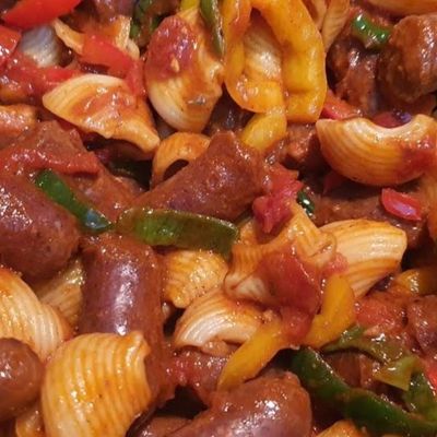 Pasta Casserole With Sausage And Mozzarella Cheese