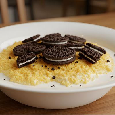 Cousose With Oreo Pieces And Milk