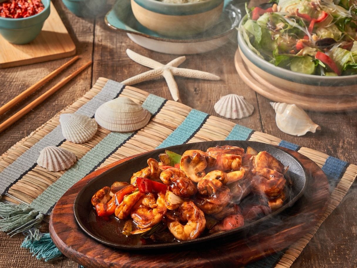 Prawns Sizzling With Rice