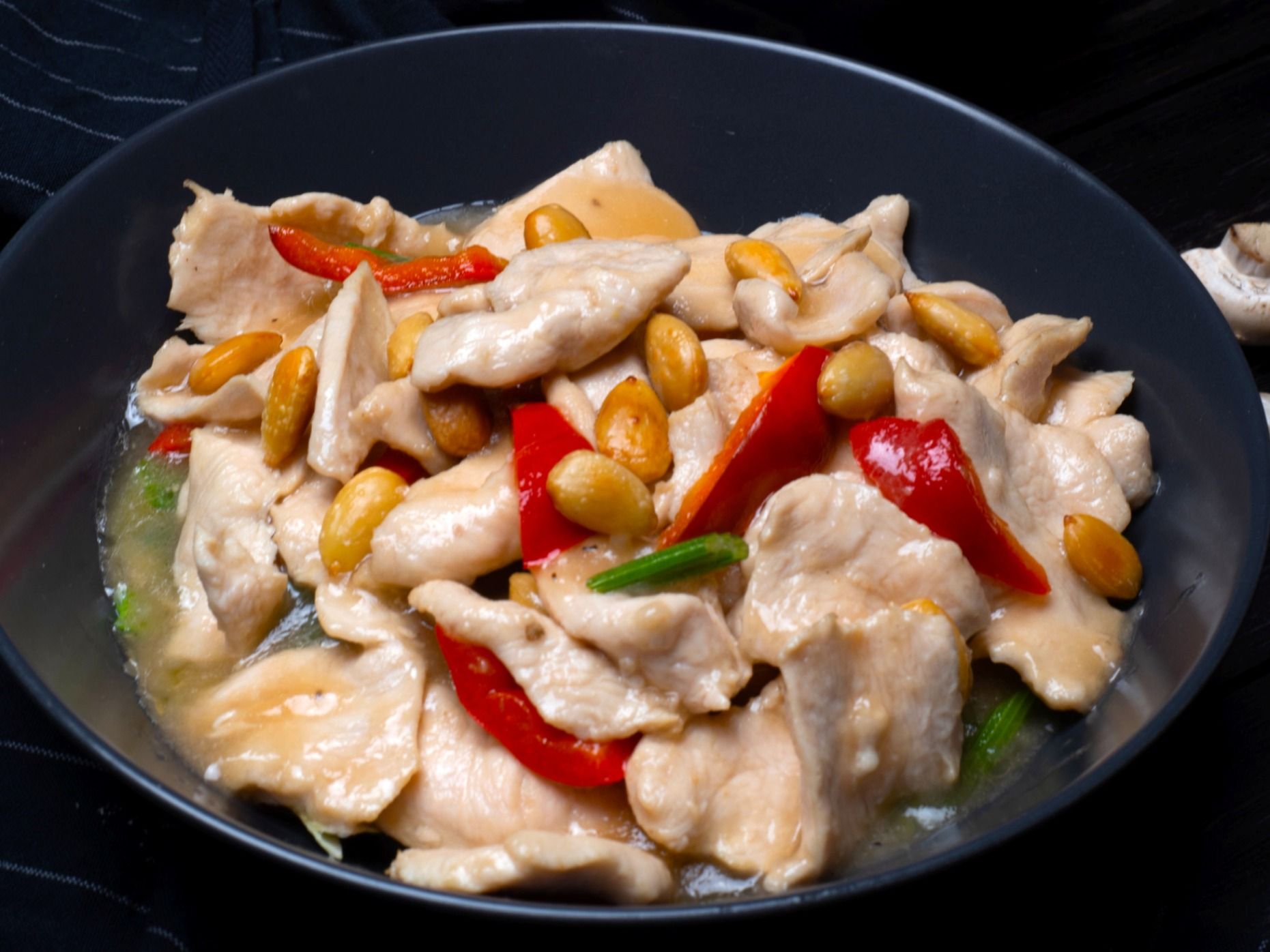Chicken with Almonds & Mushrooms