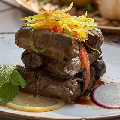 Vine Leaves With Pomegranate Molasses