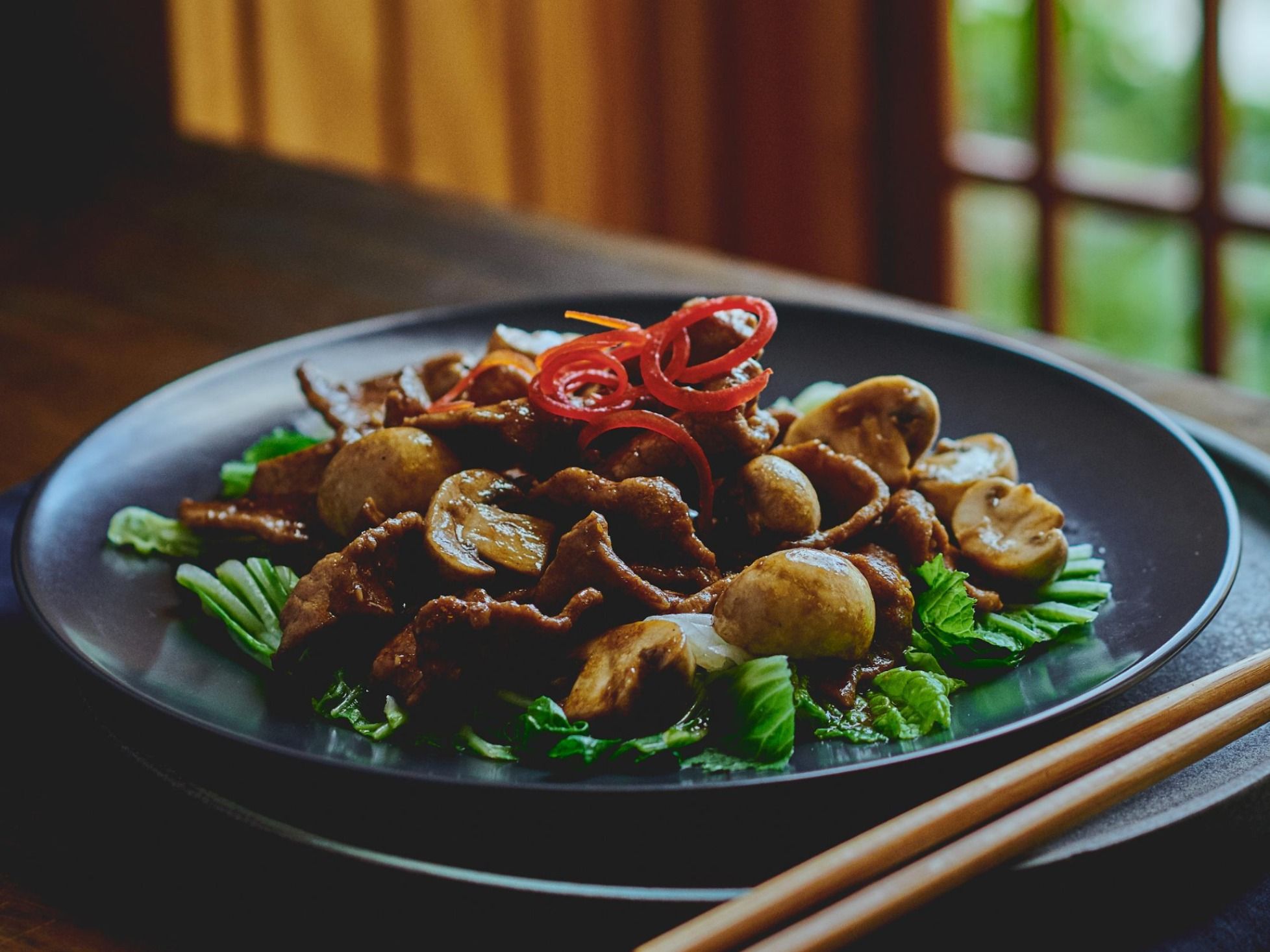 Beef with Mushrooms & Bamboo