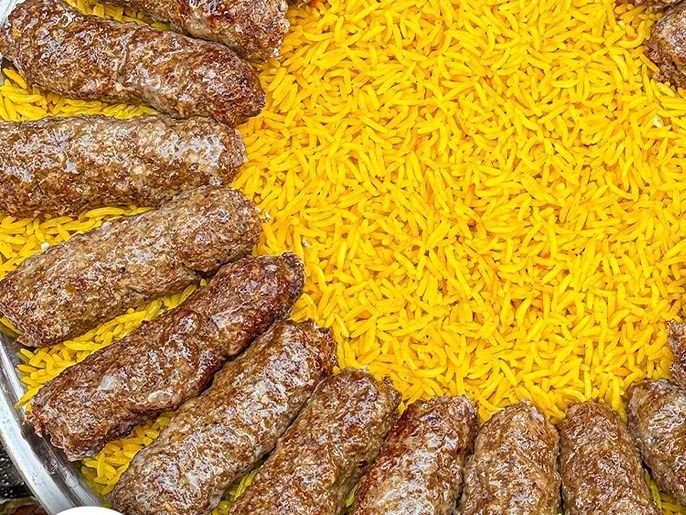 Half a kilo of grilled meat kofta On charcoal