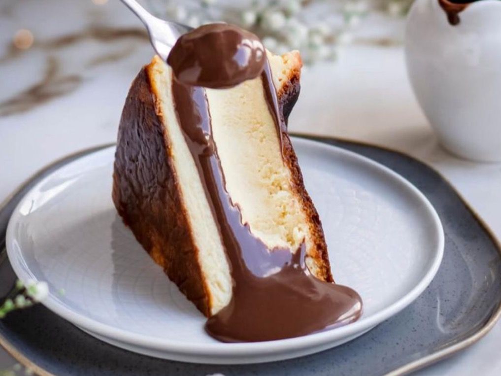 Chocolate San Sebastian Cheesecake Slice