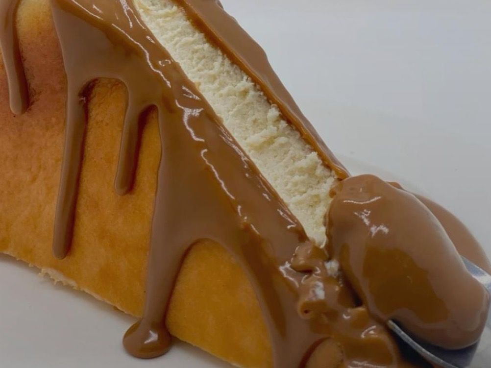 Caramel San Sebastian Cheesecake Slice Piece