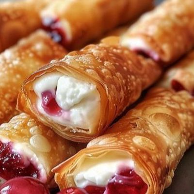 Spring Roll Mix Cheese And Cherry