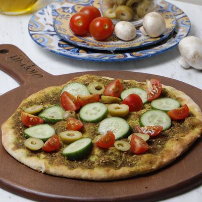 Diet Za'atar Man'ousheh With Vegetables