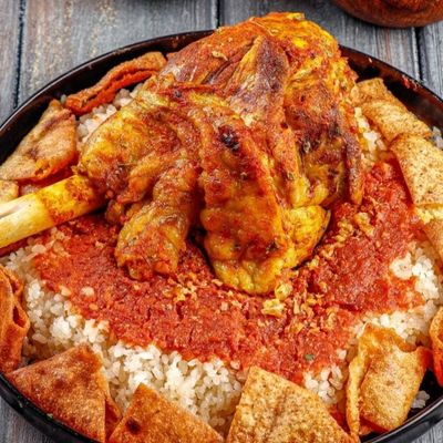 Grilled Shank With Fatteh