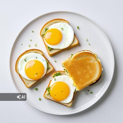 Mix cheese omelette sandwich