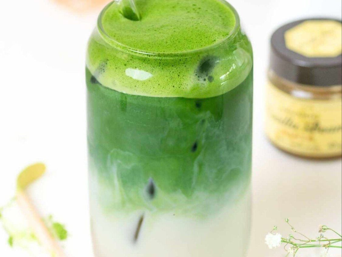 Iced Spanish Matcha Latte
