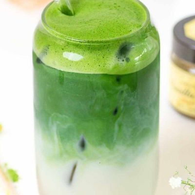 Iced Spanish Matcha Latte