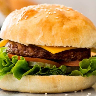 Plain burger sandwich