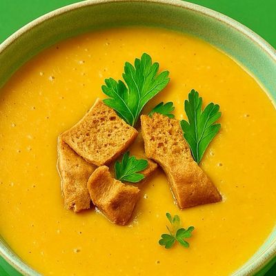 Lentil Soup with Toasted Bread