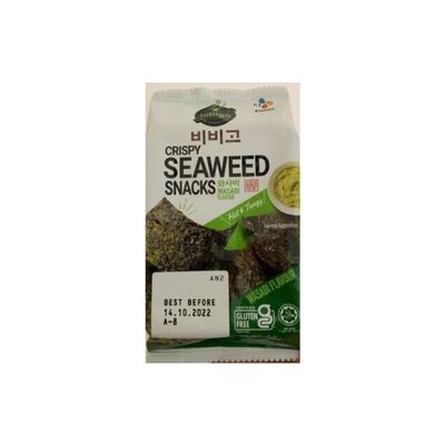 Bibigo Crispy Seaweed Snacks Wasabi Flavour 5g