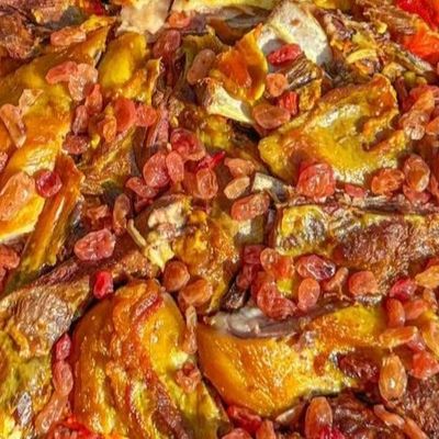Biryani meat portion