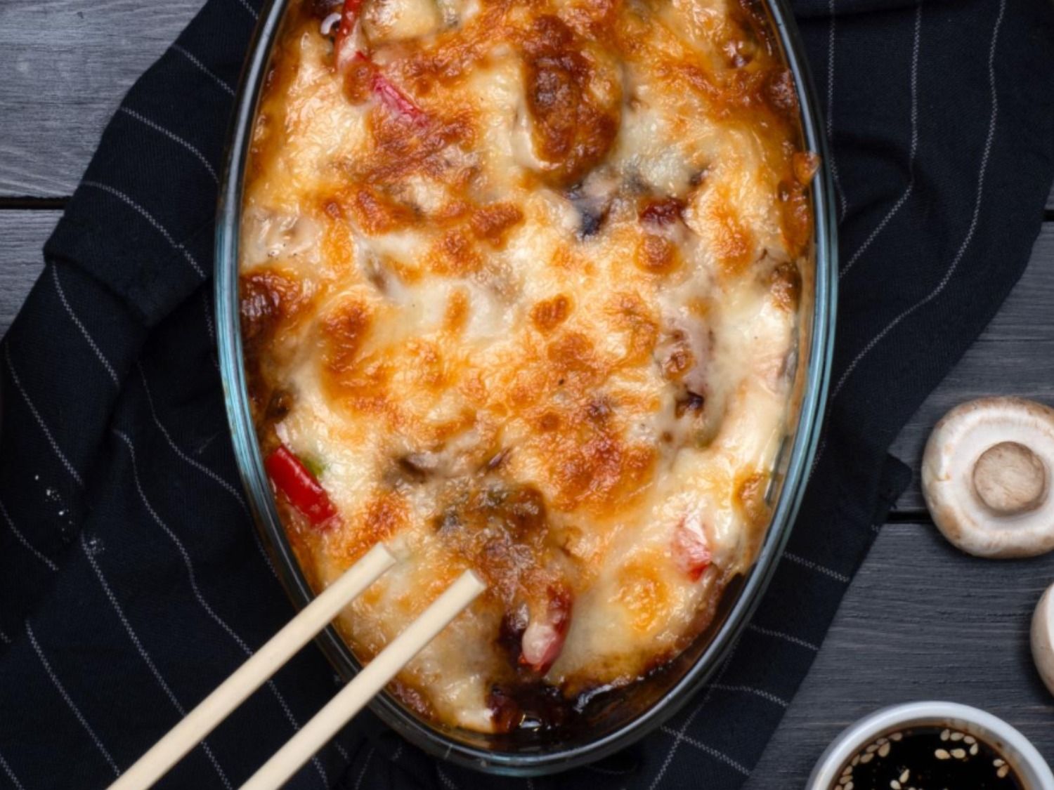 Beef with Creamy Teriyaki Sauce & Mushrooms