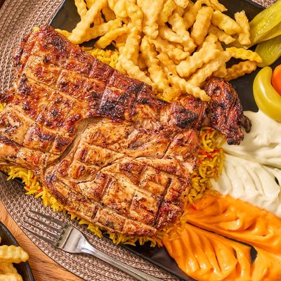 Charcoal grilled chicken
