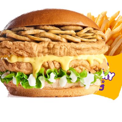 Yummy Mushroom Chicken Burger