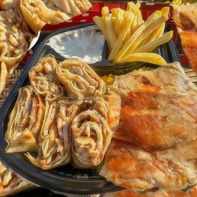 Arabic Chicken Shawarma With Chicken Shawarma Fatteh