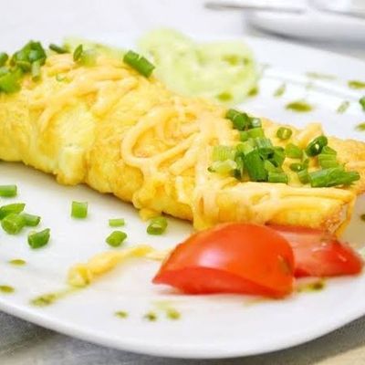 Omelette Eggs With Roumy Cheese