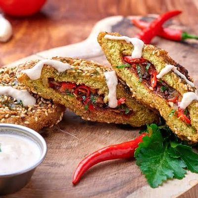 Stuffed Falafel Patty
