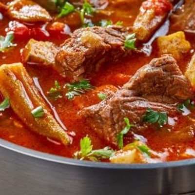 Tagine Okra With Baladi Beef