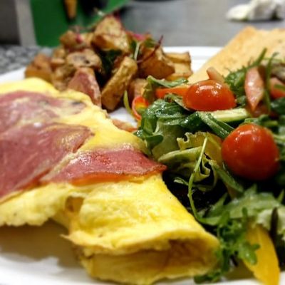 Salami Omelette
