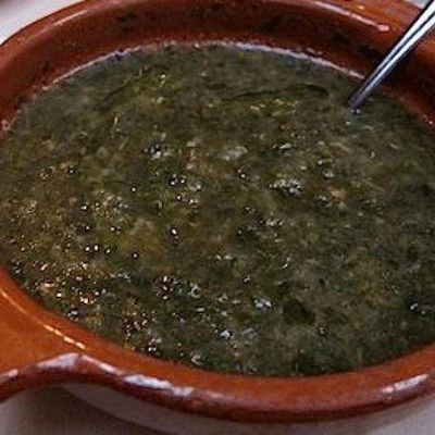 Molokhia with shrimp
