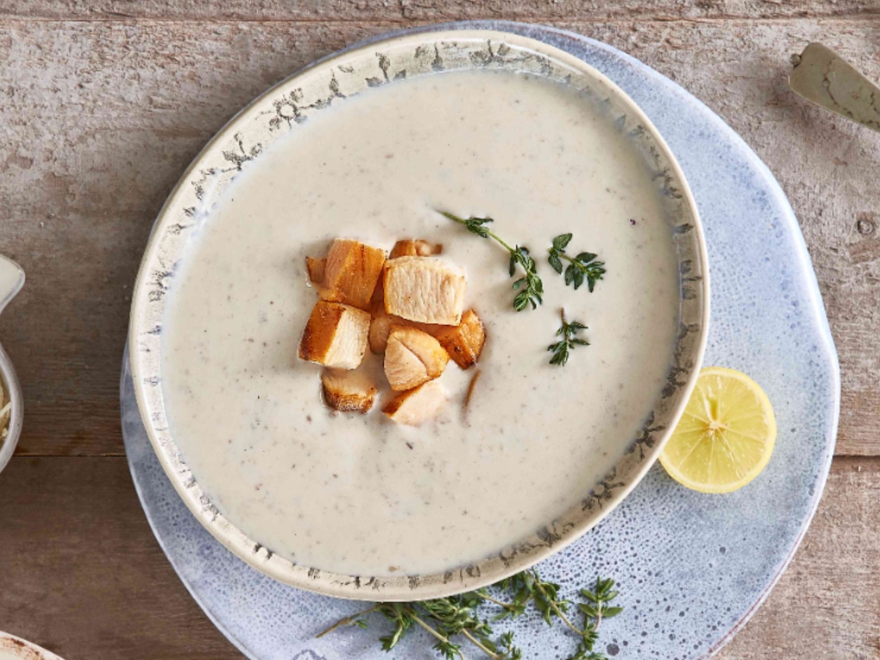 Creamy Mushroom And Chicken Soup
