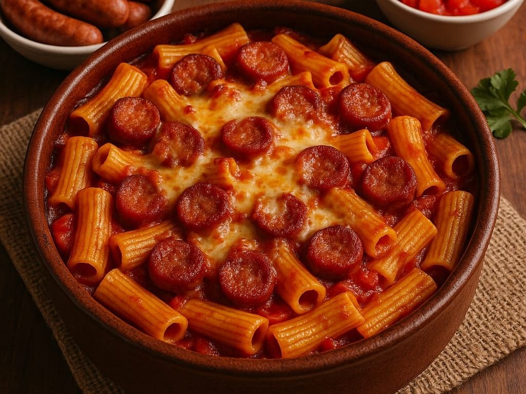 Oriental Sausage Pasta Tagine