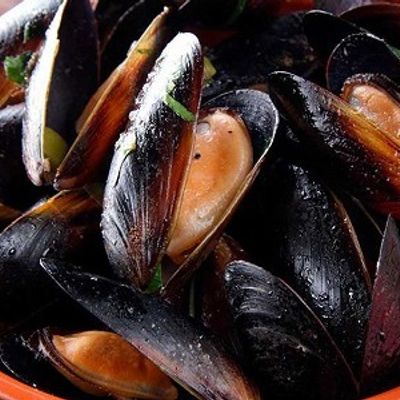 Boiled Mussels in Soup