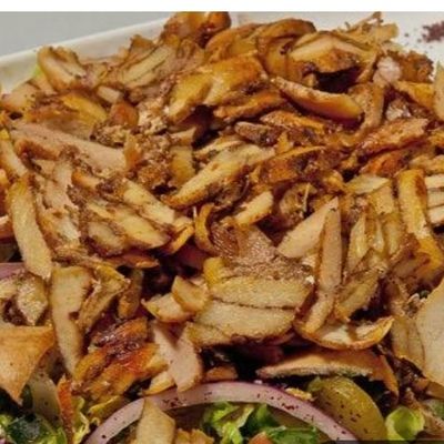 Chicken shawarma meal
