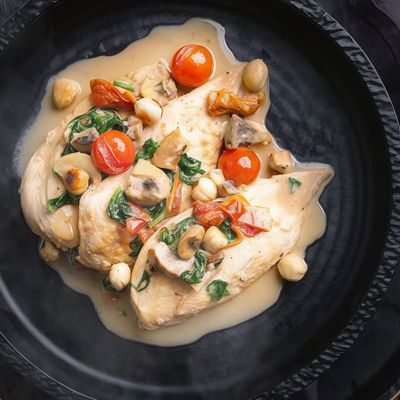 Chicken with spinach