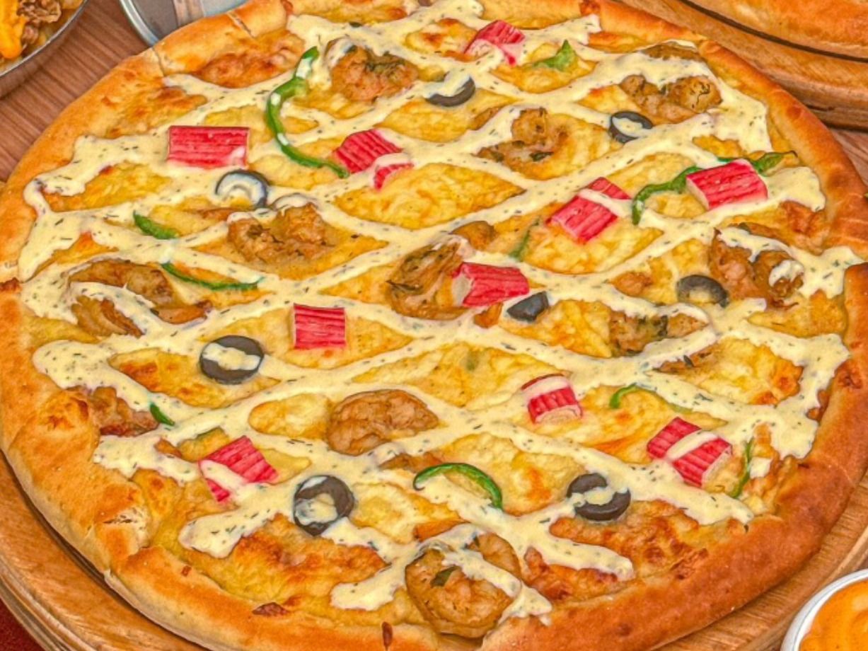 Seafood Ranch Pizza