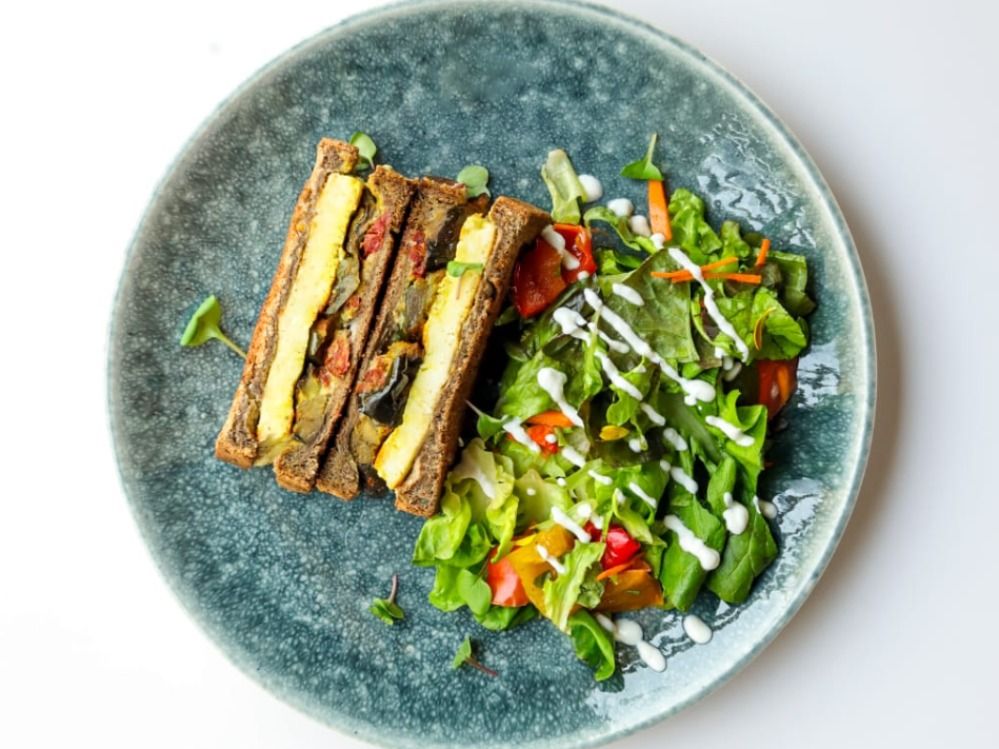Halloumi Eggplant Sandwich